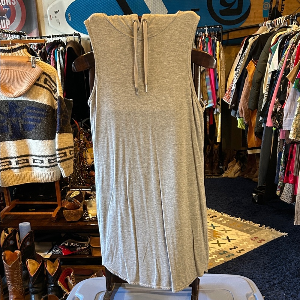 Casual Gray Midi Dress